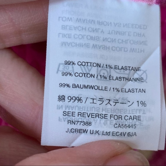 CREWCUTS Plaid Checked Cotton Button Down Shirt Casual Raspberry Pink Size 12 - Picture 7 of 8